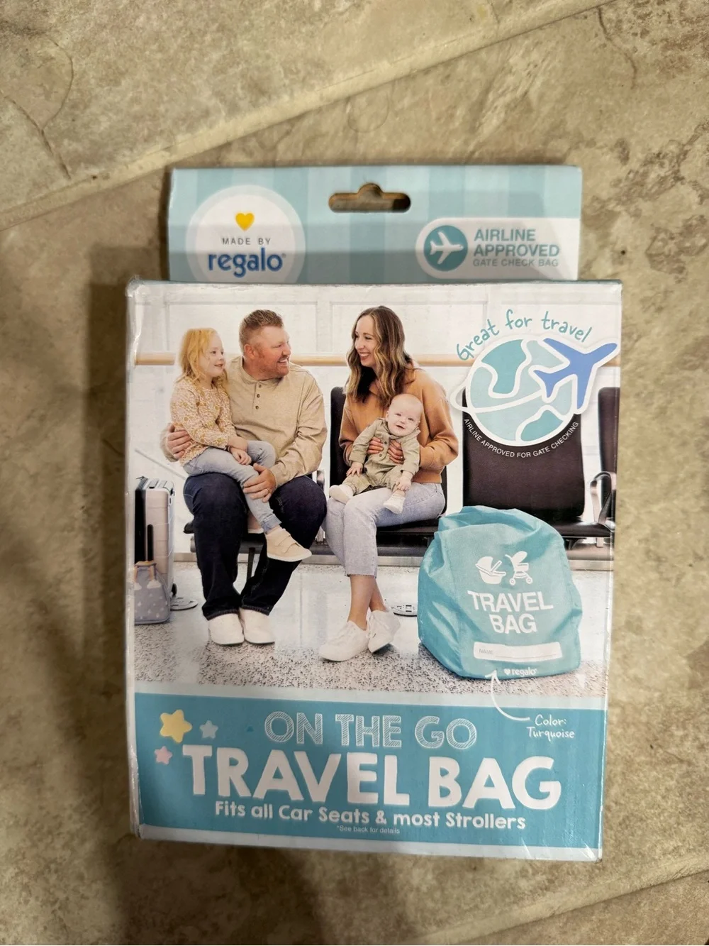 Regalo Teal Travel Bag for Car Seats & Strollers